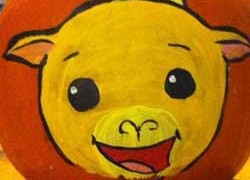 Curry Goat Fan Art on a Pumpkin for Halloween!